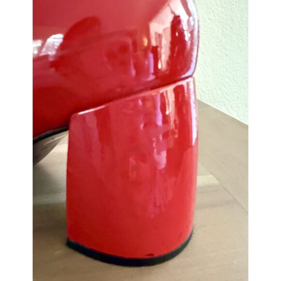 Bibi Lou Milena Double Strap Red Patent Mary Jane Heels Womens Size 38 (US 8) - Picture 4 of 8